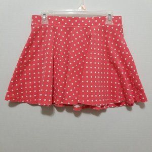 Aeropostale skirt Medium polka dot print skater circle mini back zipper stretch